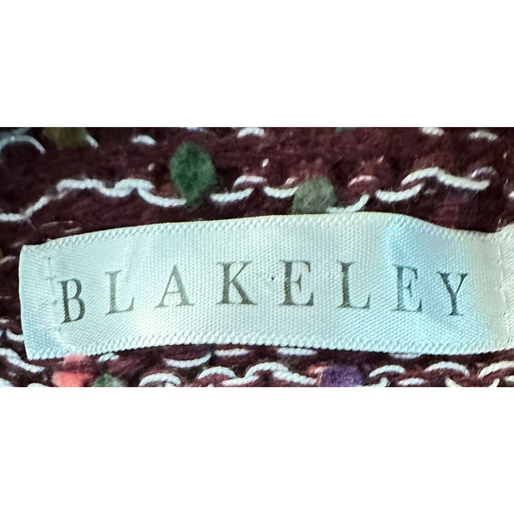 Blakely Burgundy Speckled Knit Open‎ Front Cardigan Sweater Long OS - Picture 5 of 7